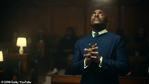 Idris kickstarted his campaign with the release of a new track, Knives Down, to address the knife crime epidemic (pictured in music video)