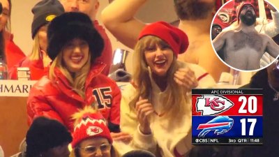 Promo Die besten Momente von Taylor Swift und den Kelces beim Spiel Chiefs vs. Bills 20
