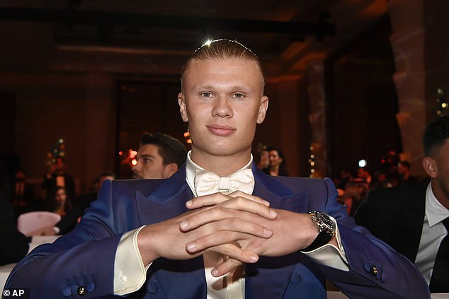 Manchester City and Norway footballer Erling Haaland, pictured at the Globe Soccer Awards in Dubai last Friday, has spoken of sleeping with his mouth taped shut