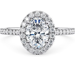 77 Diamonds Aphrodite Halo-Verlobungsring aus 18 Karat Weißgold mit 0,50 Karat im Labor gezüchtetem Diamanten – 1.760,17 £