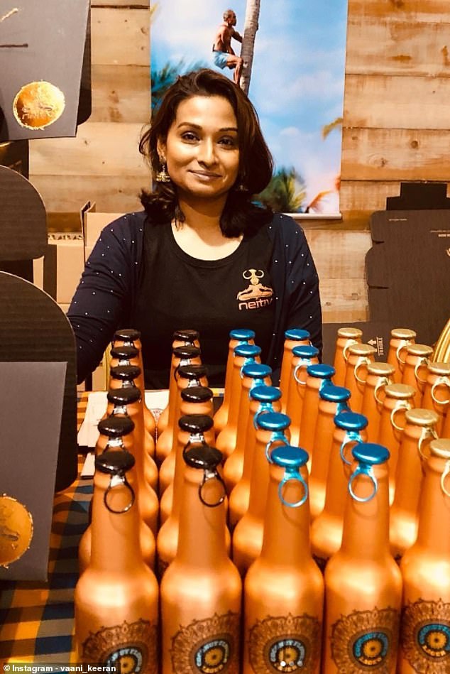 Vaani (pictured selling Neitiv beer) wrote a blog post on the Neitiv website claiming she and Keeran were approached by Dragons' Den producers just a month after their first product launch