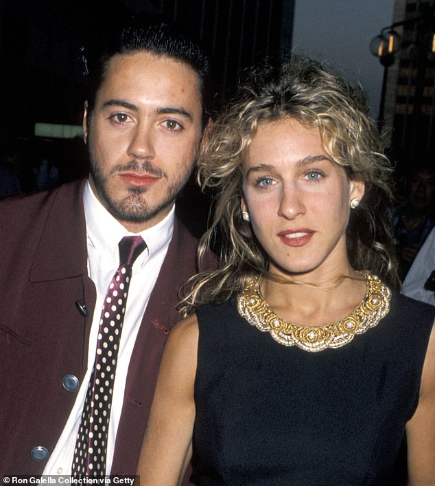 Before meeting her future husband, Sarah has another high-profile romance with Robert Downey Jr. from 1984 until 1991 after meeting on the set of Firstborn (pictured in 1990)