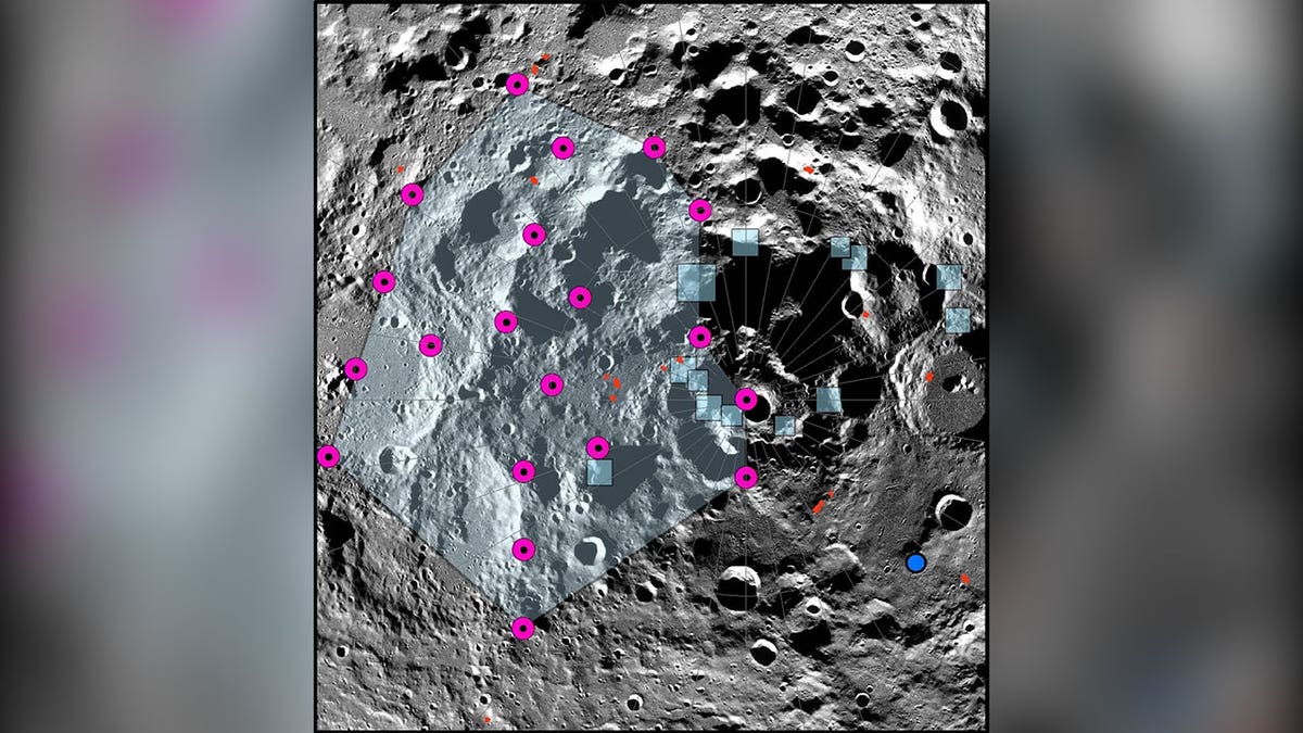 Seismische Aktivität mit möglichen Mondlandeorten