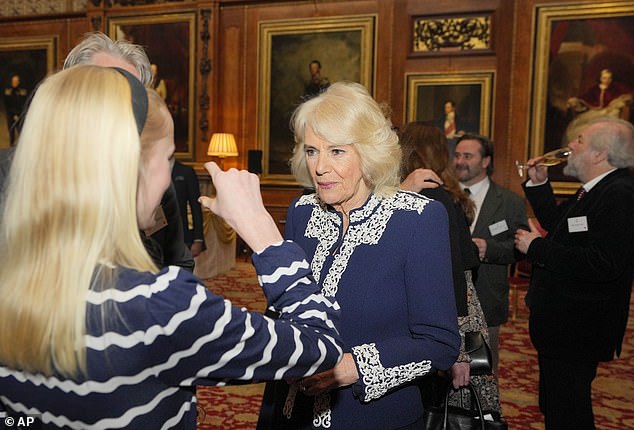 Camilla will mingle with artists in the Waterloo Chamber, where she will also see a close-up display of the featured works