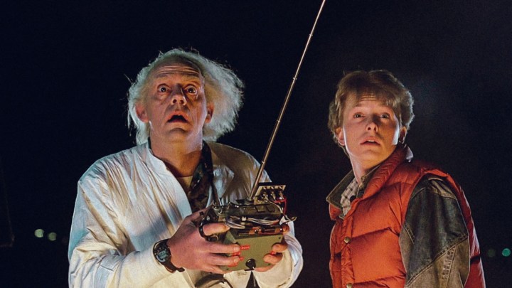 Christopher Lloyd und Michael J. Fox in „Zurück in die Zukunft“.