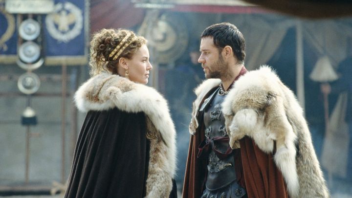 Connie Nielsen und Russell Crowe als Lucilla und Maximus in Gladiator.