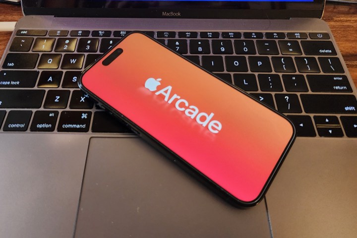 Begrüßungsbildschirm von Apple Arcade auf dem iPhone 14 Pro