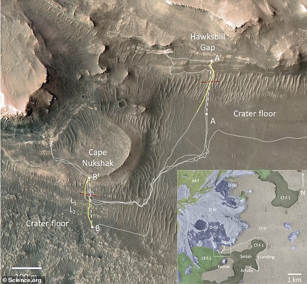 Wissenschaftler wählten den Jezero-Krater für die Mission des Rovers, weil sie zuvor im Becken eine Ansammlung wasserreicher Mineralien gefunden hatten
