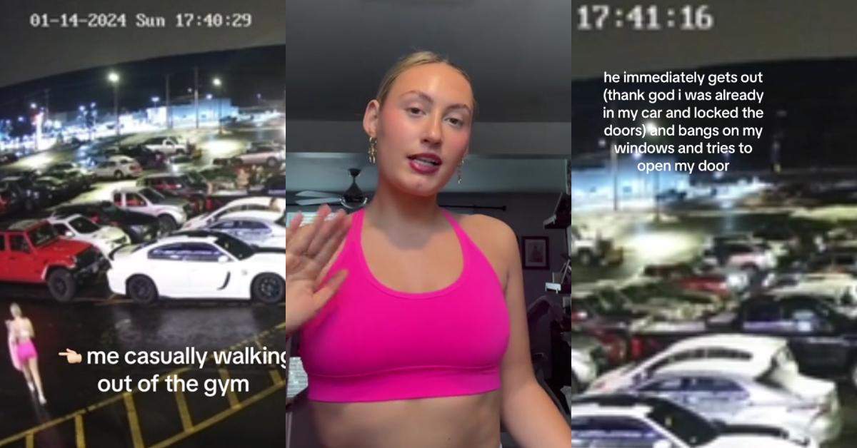 Frau teilt enges Gespräch mit Gym Creep, gefilmt von CCTV-Kamera