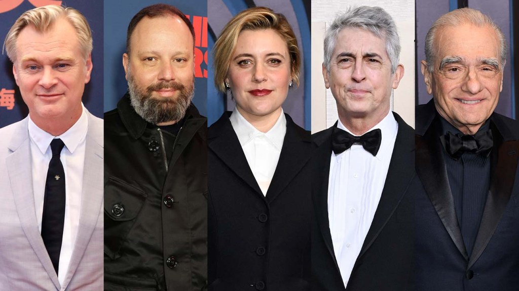 Chris Nolan, Yorgos Lanthimos, Greta Gerwig, Alexander Payne und Martin Scorsese