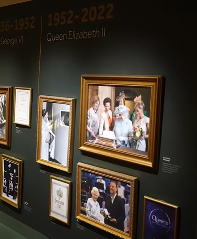The royal tribute inside the Royal Albert Hall shows photos of the late Queen visiting the venue through the decades, including meeting opera star Bryn Terfel at her 80th birthday concert in 2006 and marking 100 years of the Women's Institute in June 2015, with Princess Anne and Sophie, then Countess of Wessex, now Duchess of Edinburgh, by her side