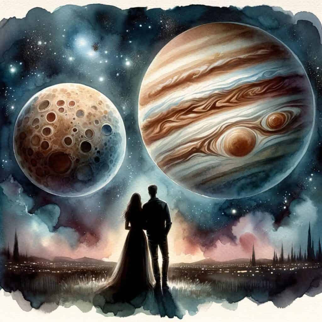 picture of couple symbolizing mercury sextile jupiter synastry