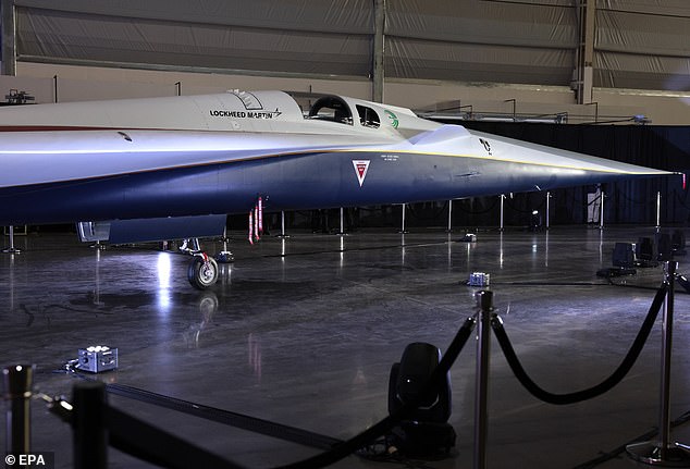 The X-59¿s thin, tapered nose accounts for almost a third of its length and will break up the shock waves that would ordinarily result in a supersonic aircraft causing a sonic boom