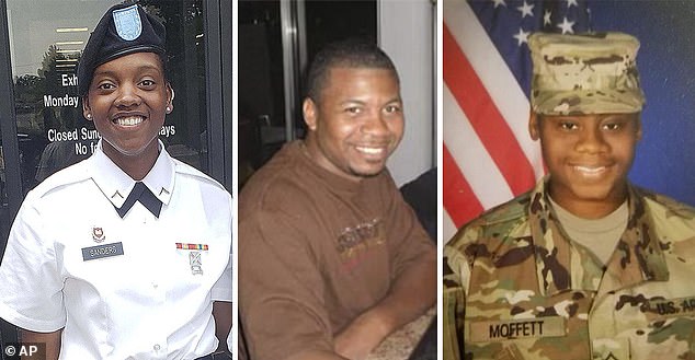 From left to right: Spc. Kennedy Sanders, Sgt. William Jerome Rivers and Spc. Breonna Alexsondria Moffett. The three US Army Reserve soldiers from Georgia were killed by a drone strike on Sunday at the Tower 22 base in Jordan