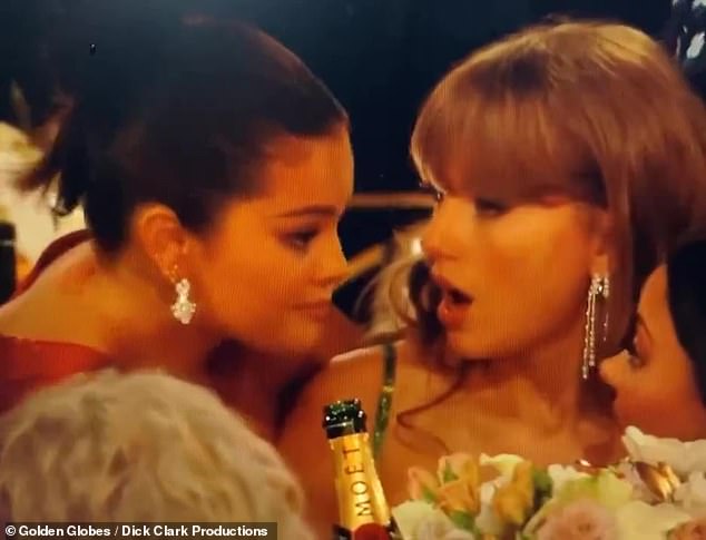 Selena Gomez und Taylor Swift schwatzten in einem viralen Video, das am Sonntagabend bei den Golden Globes aufgenommen wurde, über Kylie Jenner und Timothee Chalamet