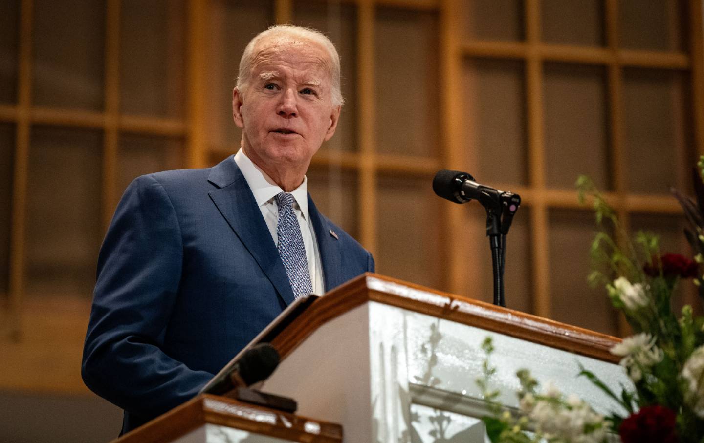 Präsident Joe Biden auf der Kanzel der St. John Baptist Church