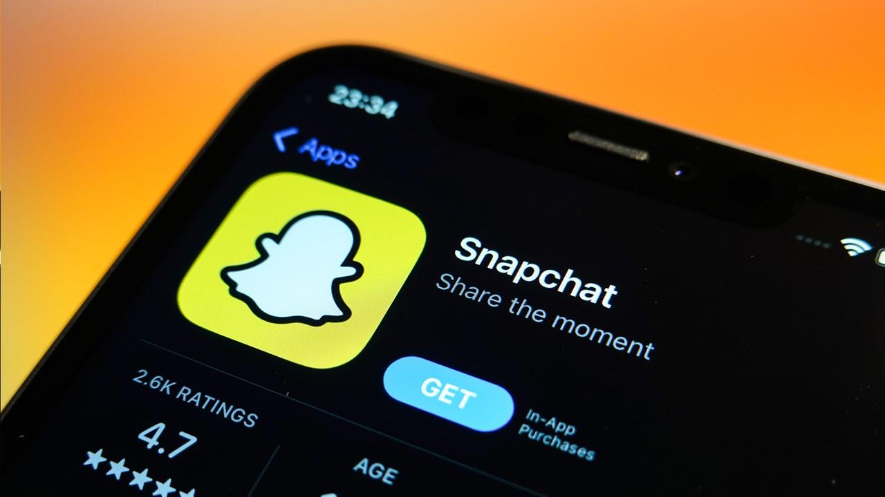 Die Snapchat-App auf einem Smartphone