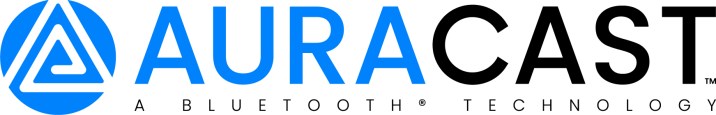 The official Auracast logo and word mark.