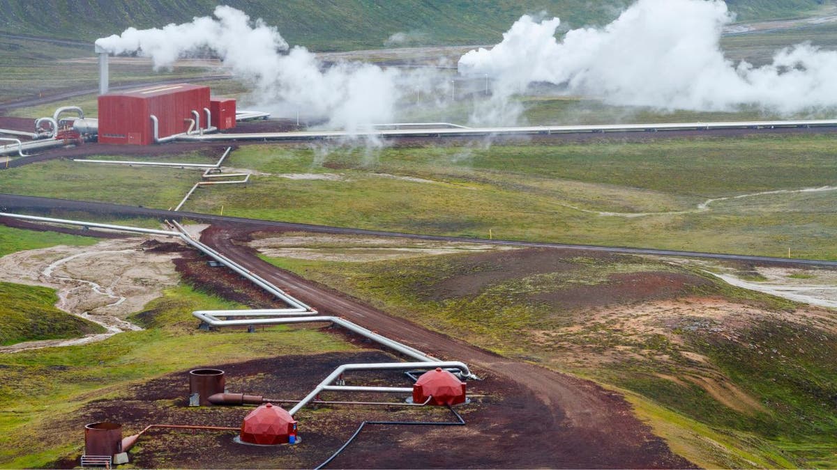 Das Geothermiekraftwerk Krafla.  in Island. 