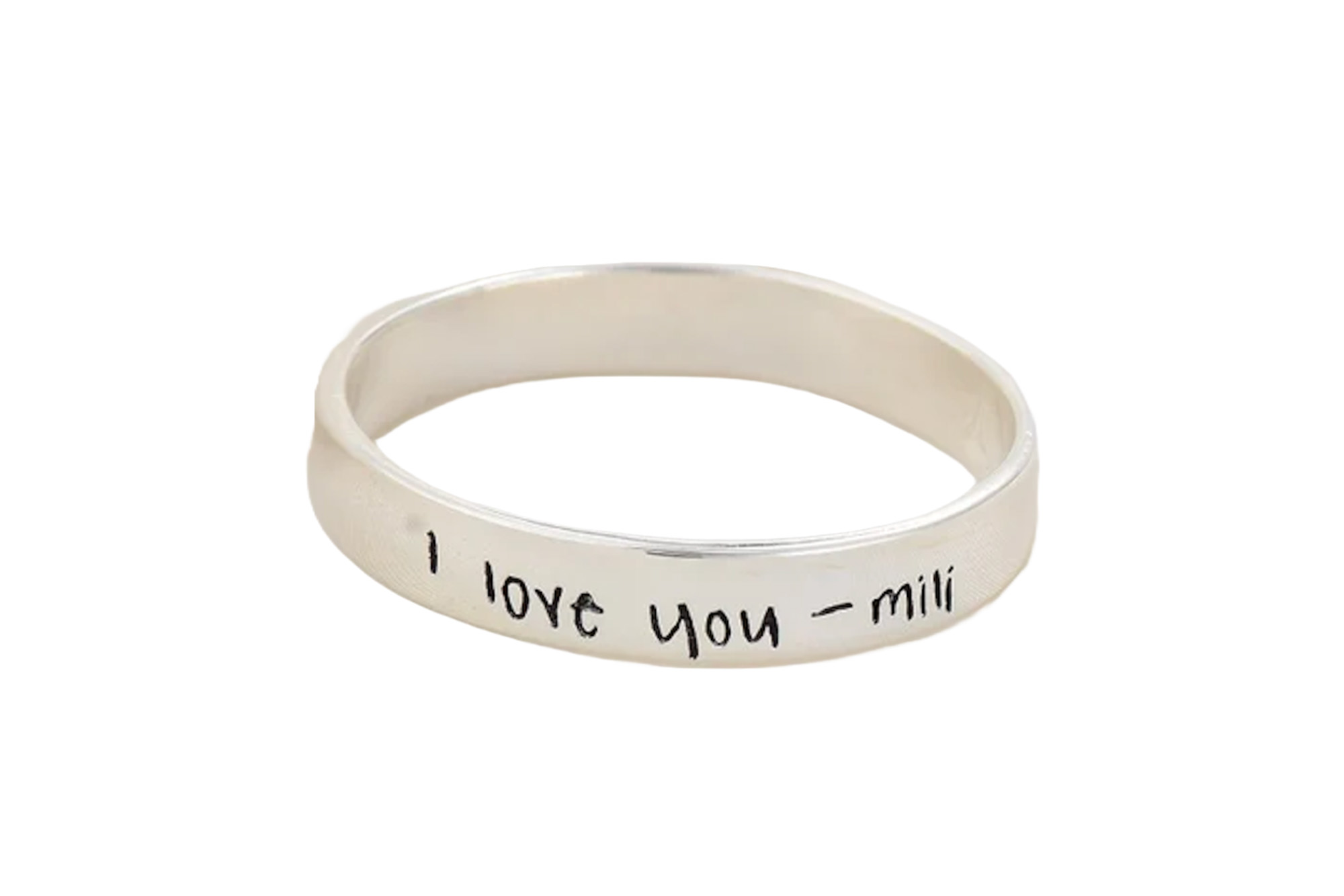 A ring that says "I love you" on it 