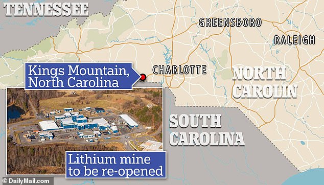 Kings Mountain war von 1938 bis 1988 einer der weltweit größten Lithiumproduzenten. Die Mine hat von der Regierung 90 Millionen US-Dollar erhalten, um sie bis 2030 wieder zu eröffnen