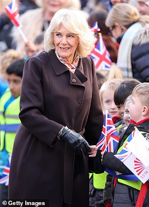 The Queen (pictured today) last saw the work of St John¿s Foundation during a visit in February 2022 to Roundhill Primary School