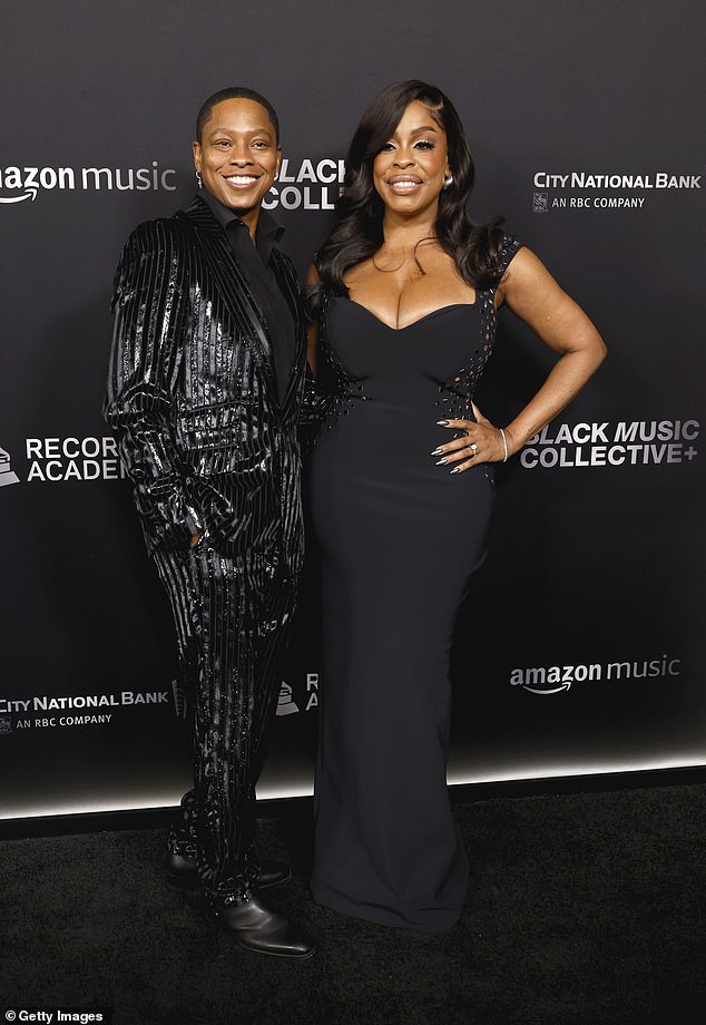 Niecy Nash Betts, 53, was joined by wife Jessica Betts, 41. She thrilled in a plunging busty black gown