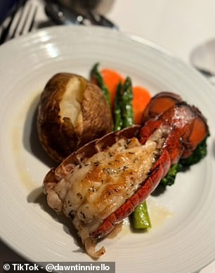 A lobster tail was another culinary highlight