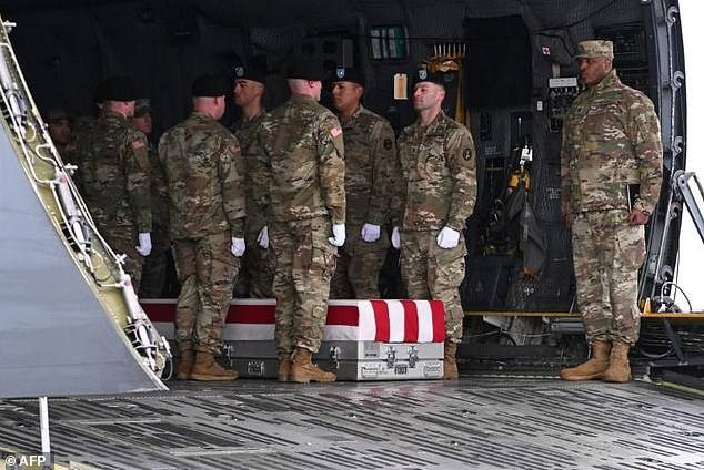 Die Leichen von drei getöteten US-Soldaten wurden zur Dover Air Force Base in Delaware zurückgebracht