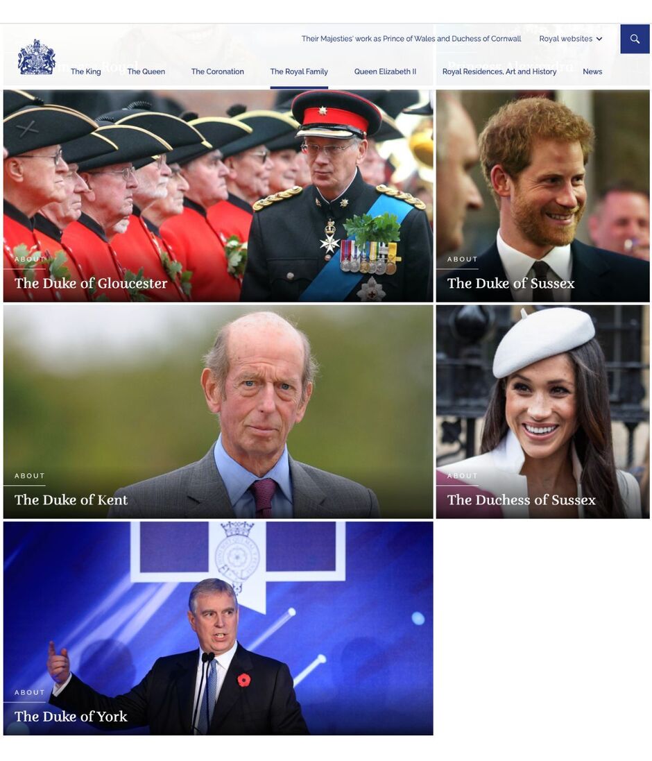 die offizielle Website der königlichen Familie