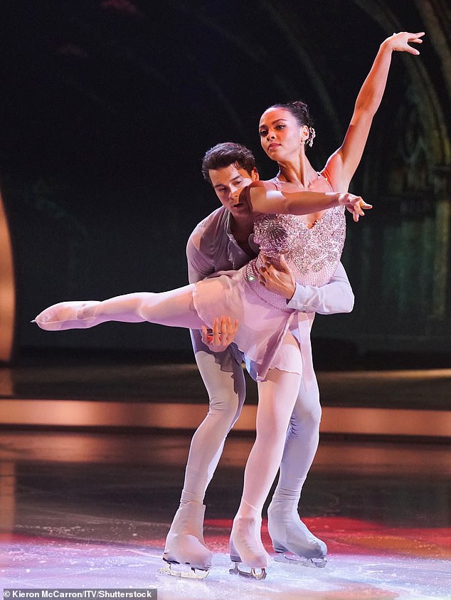 Next Made In Chelsea 's Miles Nazaire was thrown from his comfort zone as he and Vanessa Bauer performed a ballet on the ice, which earned him 30.5 points for his efforts