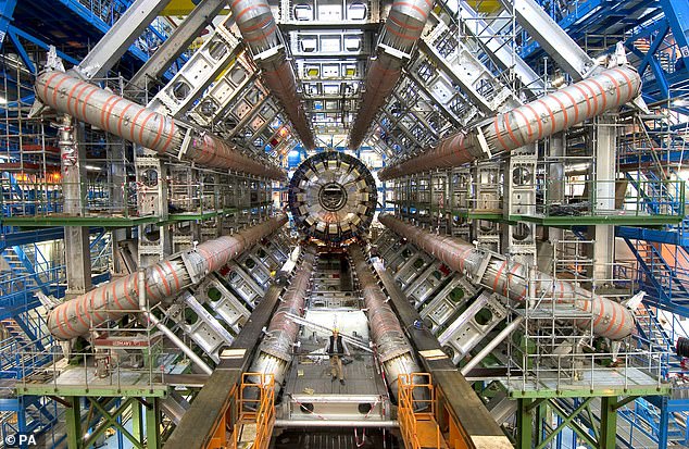 Der Large Hadron Collider Atlas-Detektor im Bau