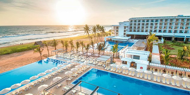 The beachfront Hotel Riu Sri Lanka is primed for fly-and-flop downtime with 500 rooms, three pools, a nightclub and spa