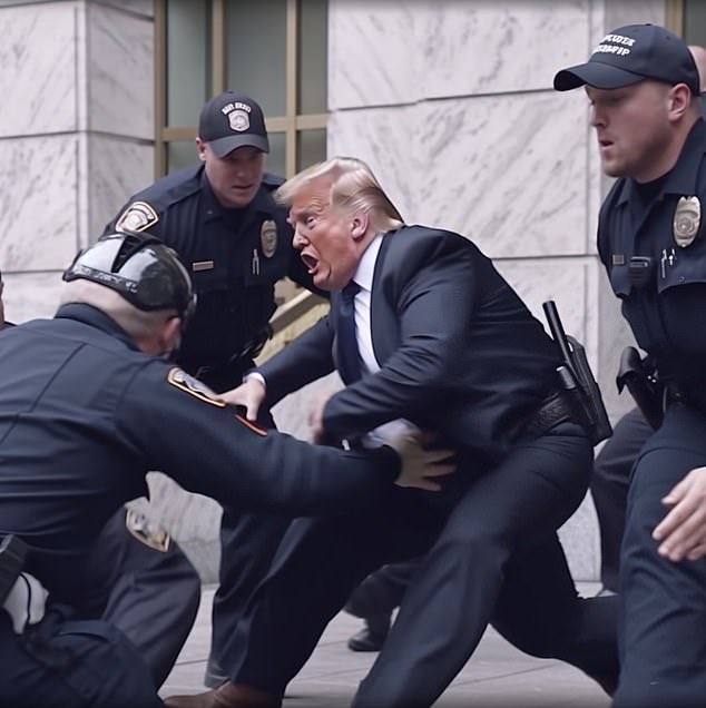 Ein irreführendes Bild der Verhaftung von Donald Trump ging viral und löste bei Menschen, die glaubten, das Bild sei real, Wutausbrüche aus
