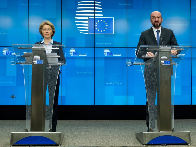 Die Präsidentin der Europäischen Kommission Ursula von der Leyen und der Präsident des Europäischen Rates Charles Michel