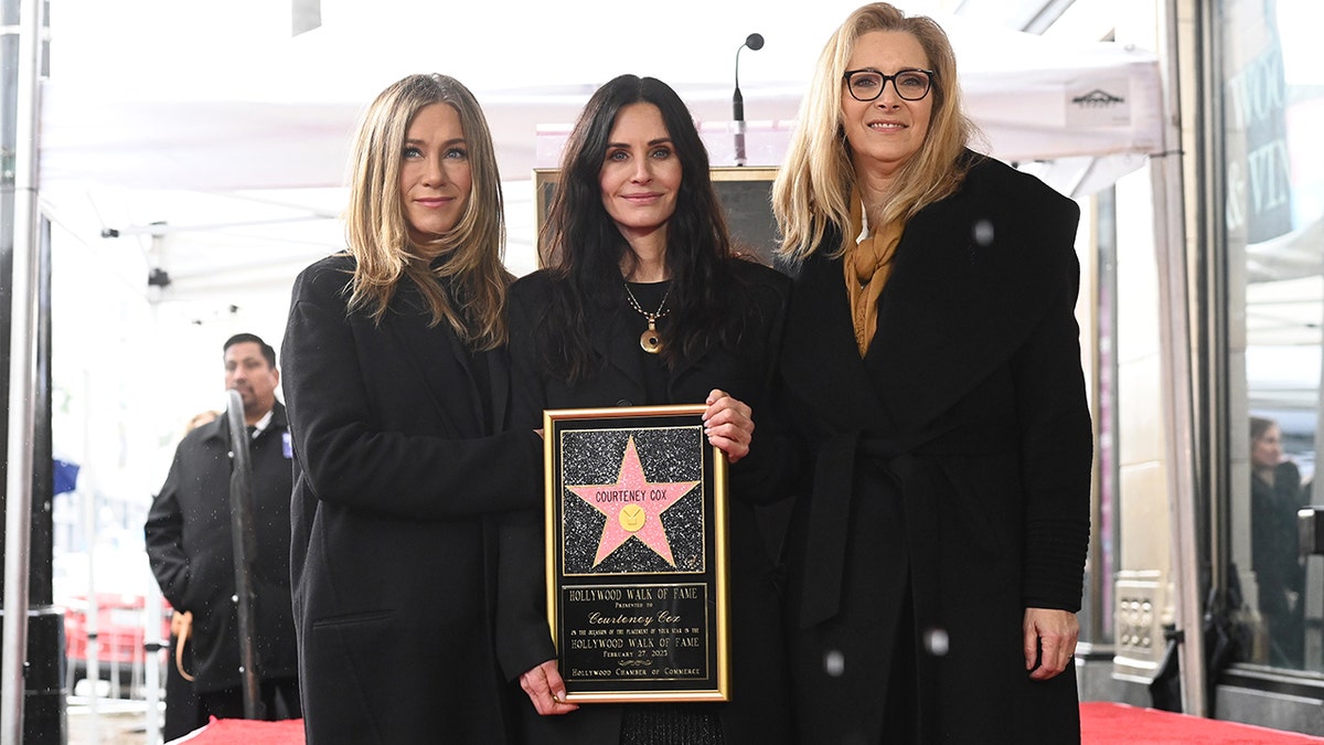 Courteney Cox, Lisa Kudrow, Jennifer Aniston auf dem Hollywood Walk of Fame