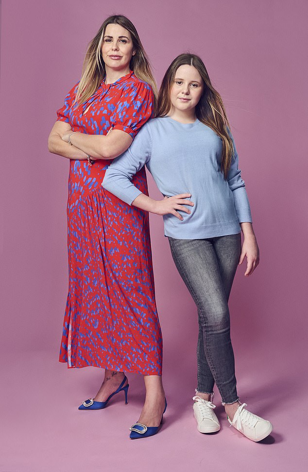 Hannah Bees (pictured with her daughter Bella, 13) says 'there is so much pressure' from her children to keep looking young