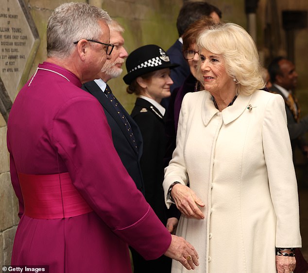 Camilla appeared in good spirits as she reassured the nation about Charles's health as she left his side for the first time