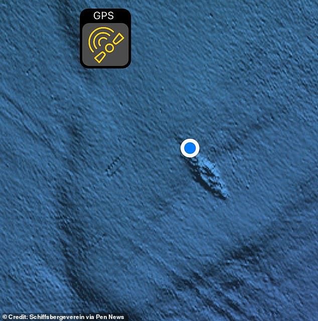 Satellitenbilder und Untersuchungen des Sees haben genau ergeben, wo sich das Schiff auf dem Seegrund befindet