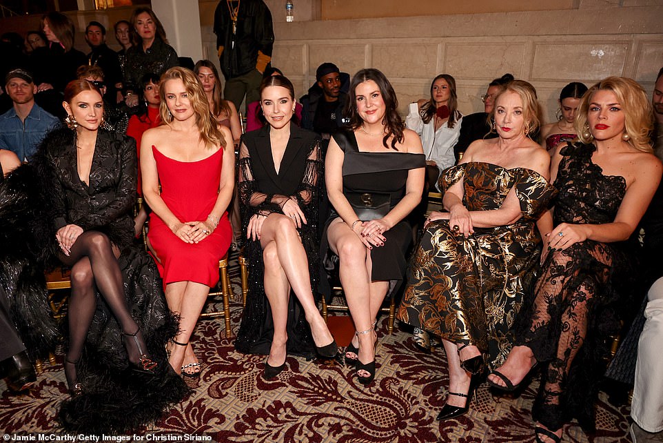 Ashlee and The Reptile actress were joined in the front row by (from L-R) actresses Sophia Bush, Melanie Lynskey, J. Smith-Cameron, and Busy Philipps