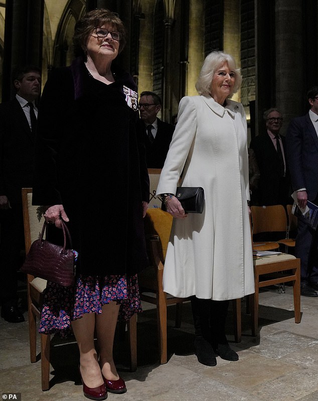 Sarah was beside Camilla's side as the musical evening progressed in Salisbury this week, the pair stayed for the duration of the two-hour event