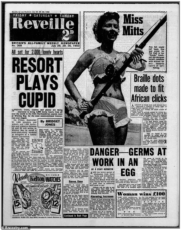 „Resort spielt Amor“: Im Juli 1950 berichtet die Zeitung Reveille über das Treffen von 2.000 Männern und Frauen in Whitely Bay zum ultimativen Match-Up-Event