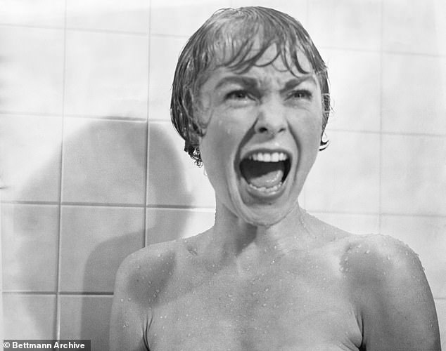 Janet Leigh as Marion Crane in the shower scene from the 1960 thriller Psycho