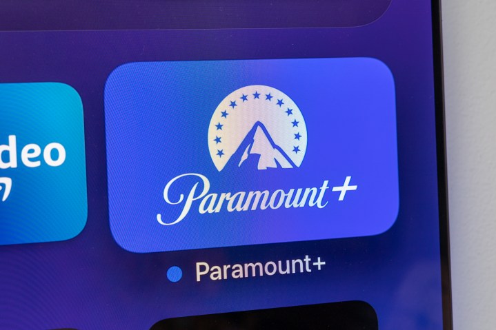 Paramount Plus-Logo auf einem Apple TV.