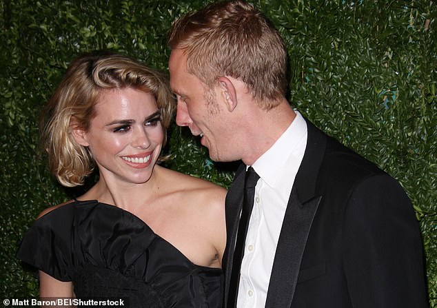 The couple looked much happier at different points in their relationship, with Billie beaming in this image taken at the Evening Standard Theatre Awards in 2014