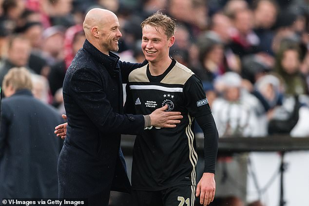 Bei einem Wechsel zu Man United würde De Jong wieder mit dem ehemaligen Ajax-Trainer Erik ten Hag zusammentreffen