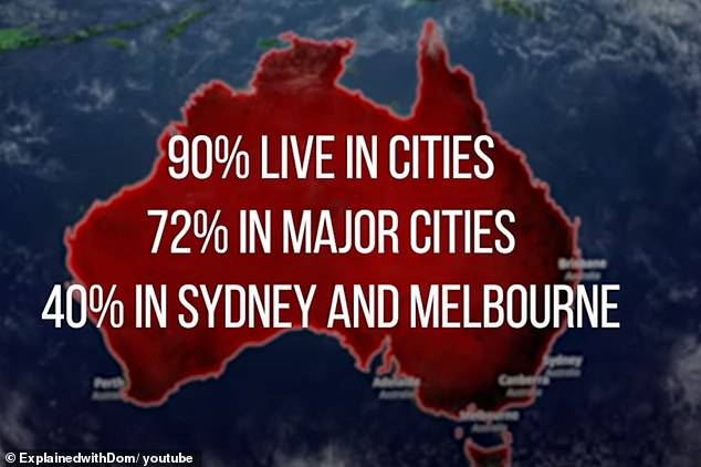 Fast 90 Prozent der australischen Bevölkerung seien in Städten konzentriert, 40 Prozent allein in Sydney und Melbourne, erklärte er