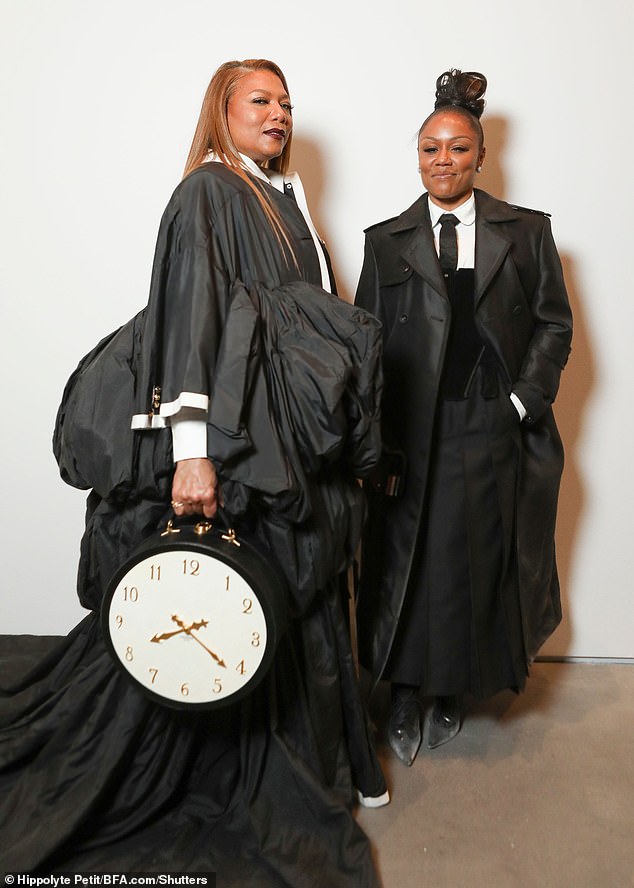 Queen Latifah posed with Eboni Nichols at the Thom Browne Men's and Women's Fall 2024 Collection