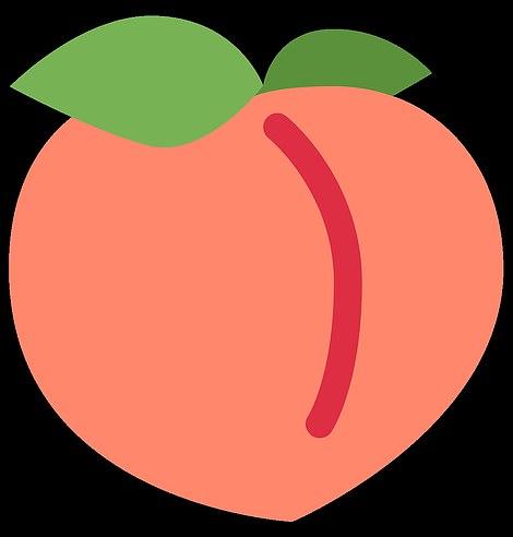 Ein Pfirsich-Emoji