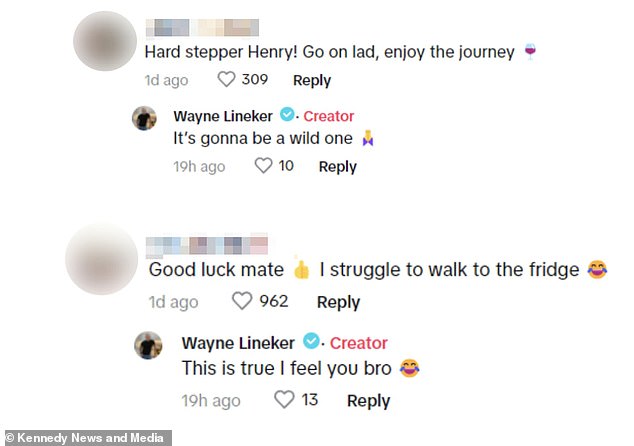 Linekers Video, in dem er die Herausforderung erklärt, wurde mehr als 1,7 Millionen Mal angesehen und viele stürzten sich auf die Kommentare, um Henry viel Glück auf seiner Reise zu wünschen